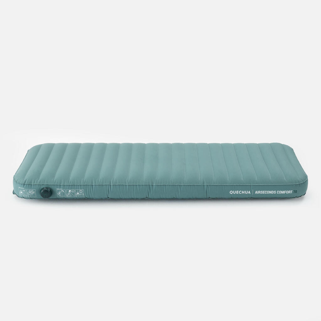 INFLATABLE CAMPING MATTRESS - AIR SECONDS COMFORT 70 CM - 1 PERSON